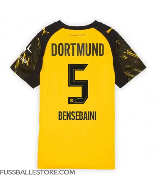 Günstige Borussia Dortmund Ramy Bensebaini #5 Heimtrikot Damen 2025-26 Kurzarm Günstige Borussia Dortmund Ramy Bensebaini #5 Heimtrikot Damen 2025-26 Kurzarm